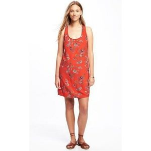 NEW Old Navy Twist Back Shift Dress Red Small